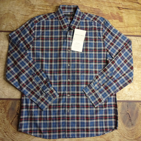 Triscots St Raphael Medium Button Down Plaid - Picture 1 of 7